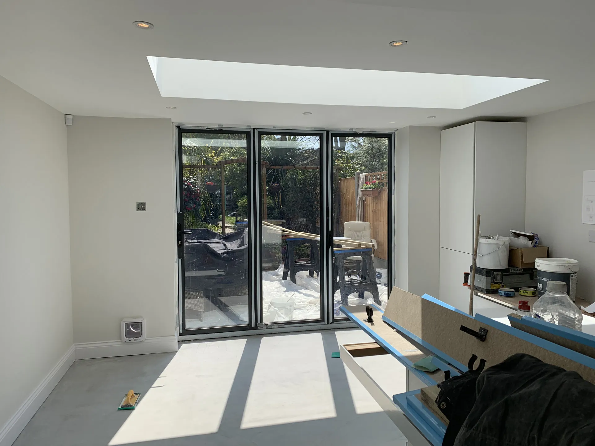 Final fit-out underway with materials on site